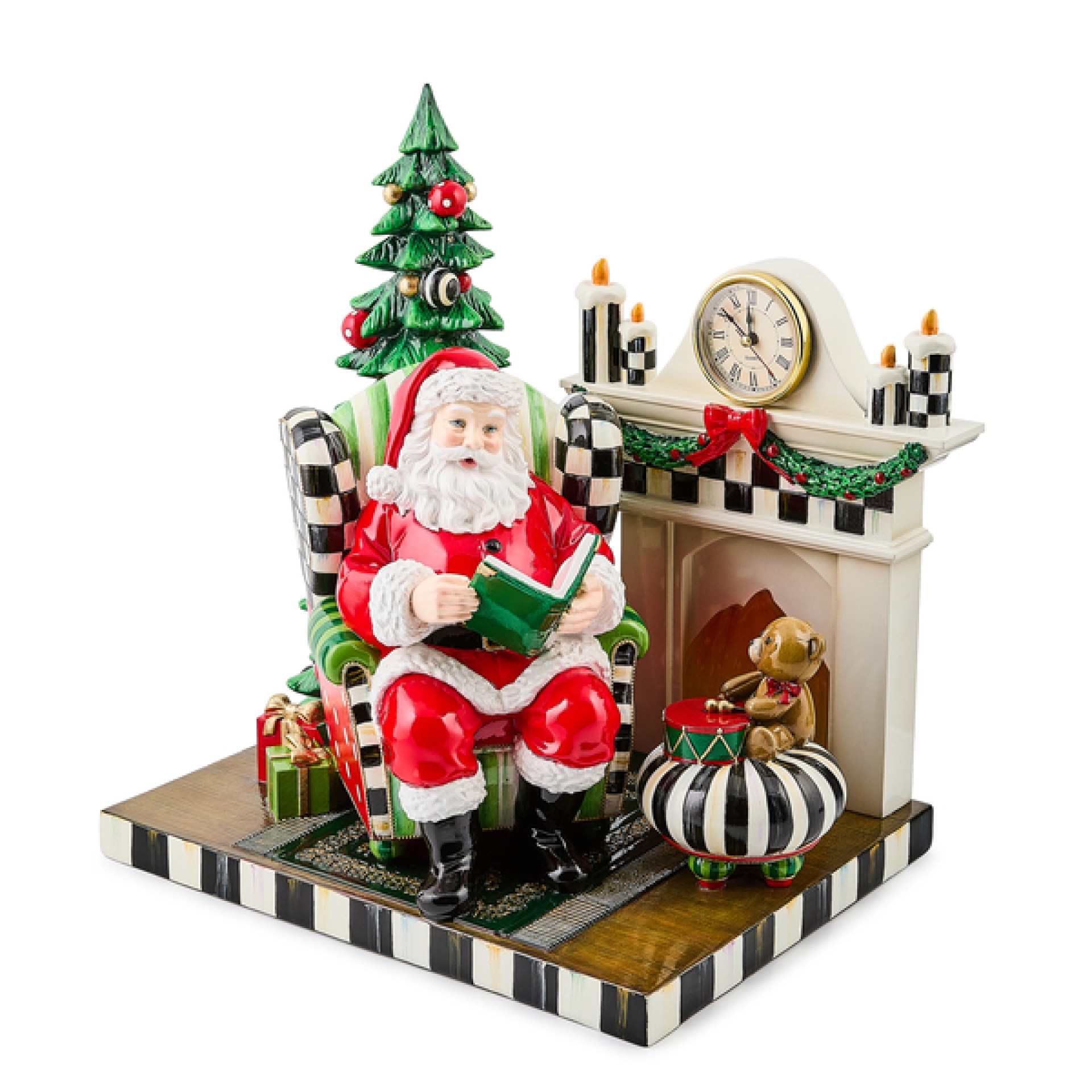 check it out santa by fireplace illuminated figurine 53 check it out santa by fireplace illuminated figurine 53