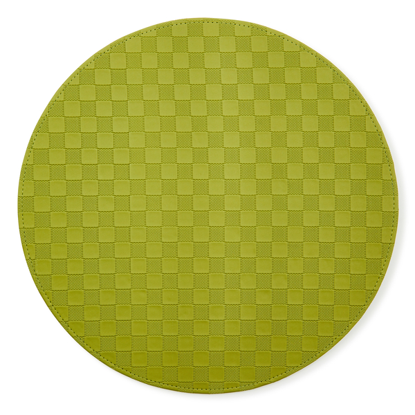 green check faux leather placemat 38 green check faux leather placemat 38