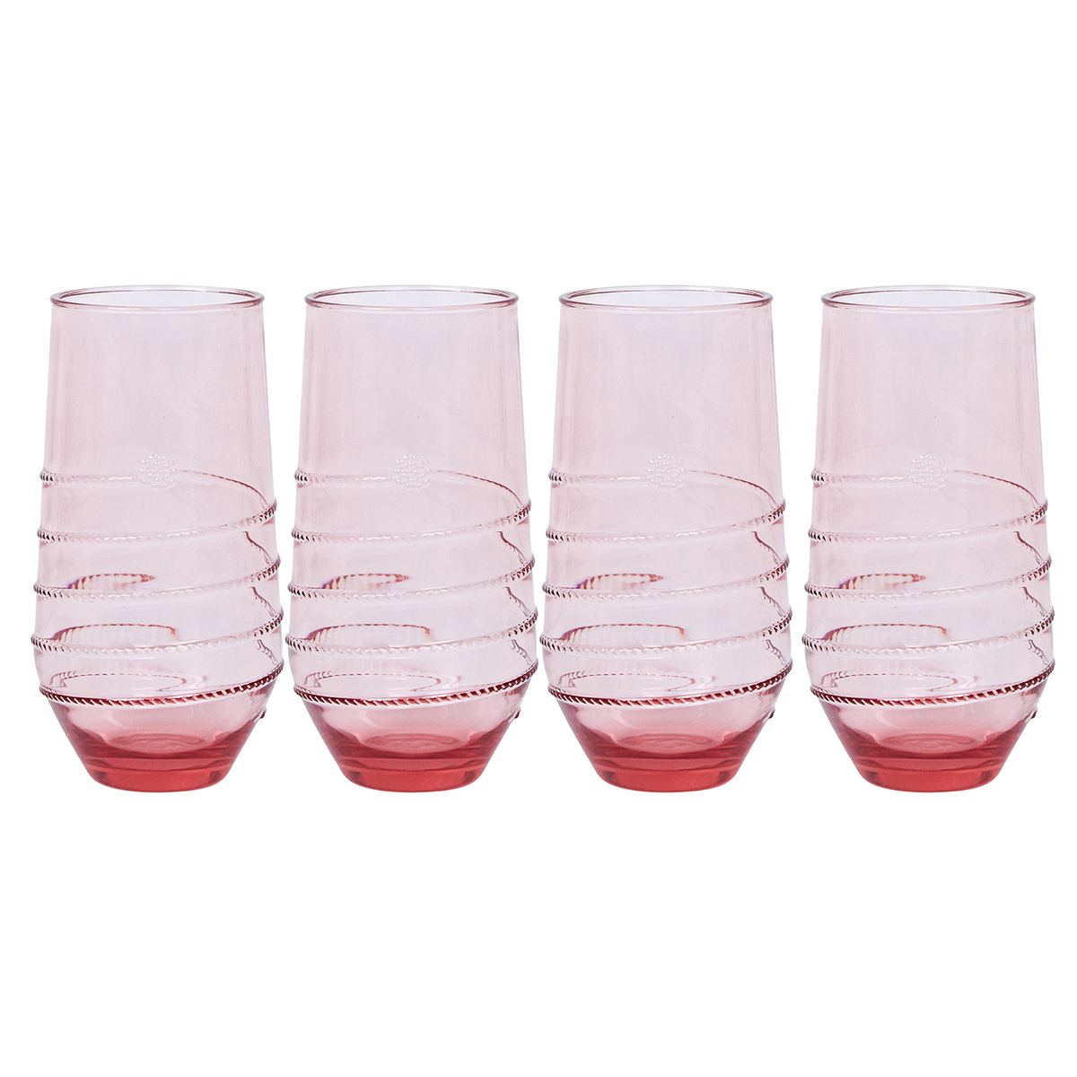 Amalia Acrylic Large Tumbler Set/4 - Coral 90 Amalia Acrylic Large Tumbler Set/4 - Coral 90