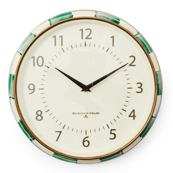 emerald check school wall clock 65 emerald check school wall clock 65
