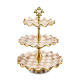 mocha check ceramic three tier sweet stand 17 mocha check ceramic three tier sweet stand 17