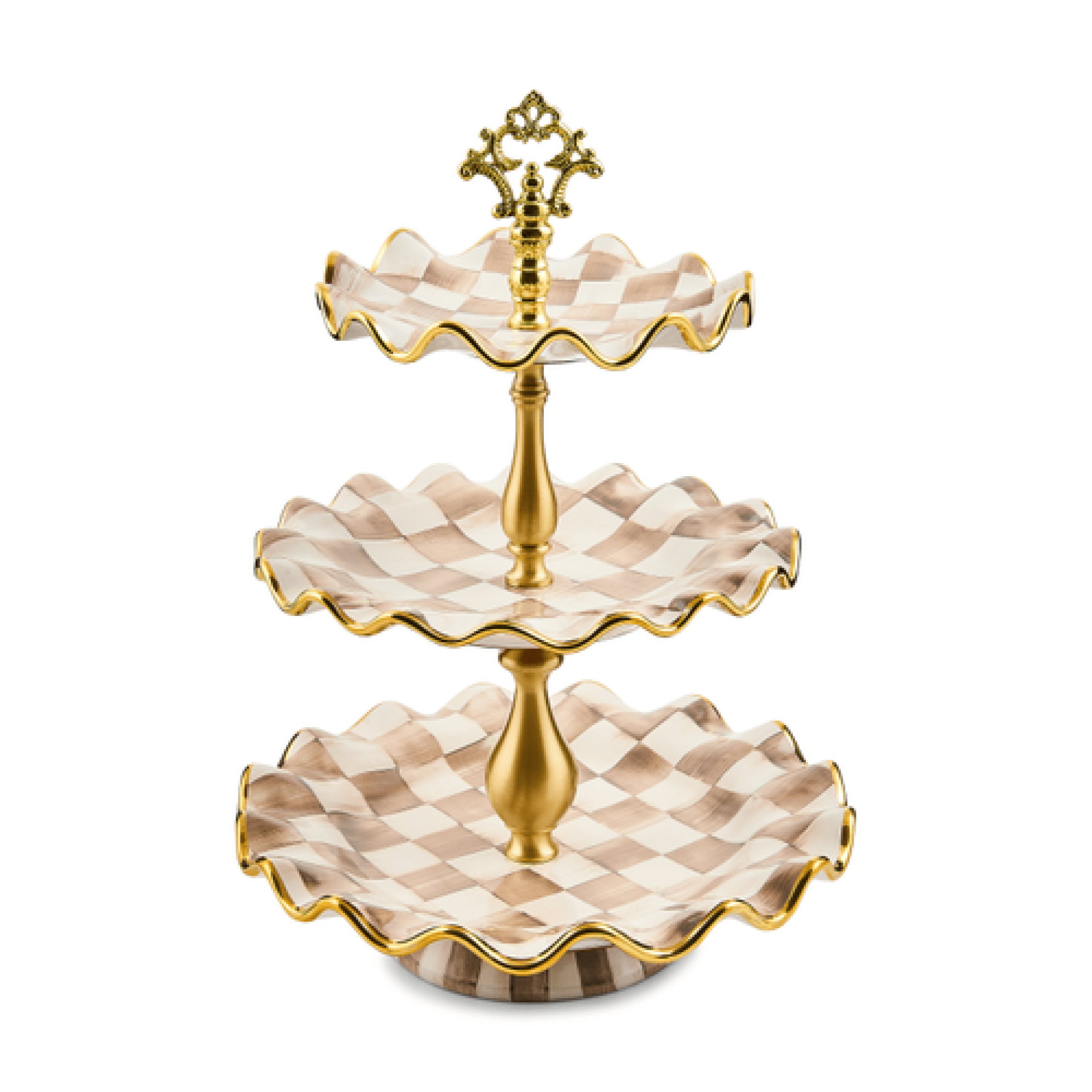 mocha check ceramic three tier sweet stand 17 mocha check ceramic three tier sweet stand 17