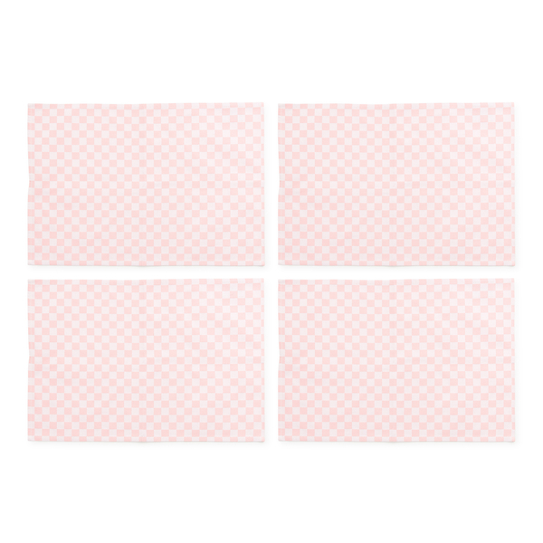 pink check placemat, set of 4 35 pink check placemat, set of 4 35