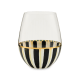 courtly stripe stemless wine glass 40 courtly stripe stemless wine glass 40