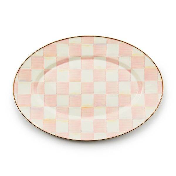 rosy check small oval platter 255 rosy check small oval platter 255