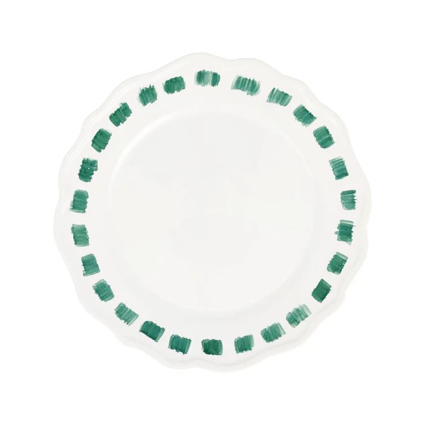 Lisbon Green Stitch Dinner Plate 24 Lisbon Green Stitch Dinner Plate 24