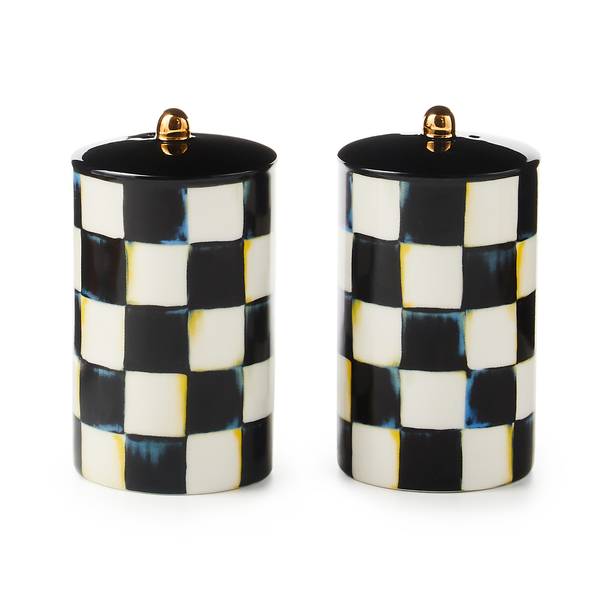 courtly check farmhouse salt & pepper set 134 courtly check farmhouse salt & pepper set 134