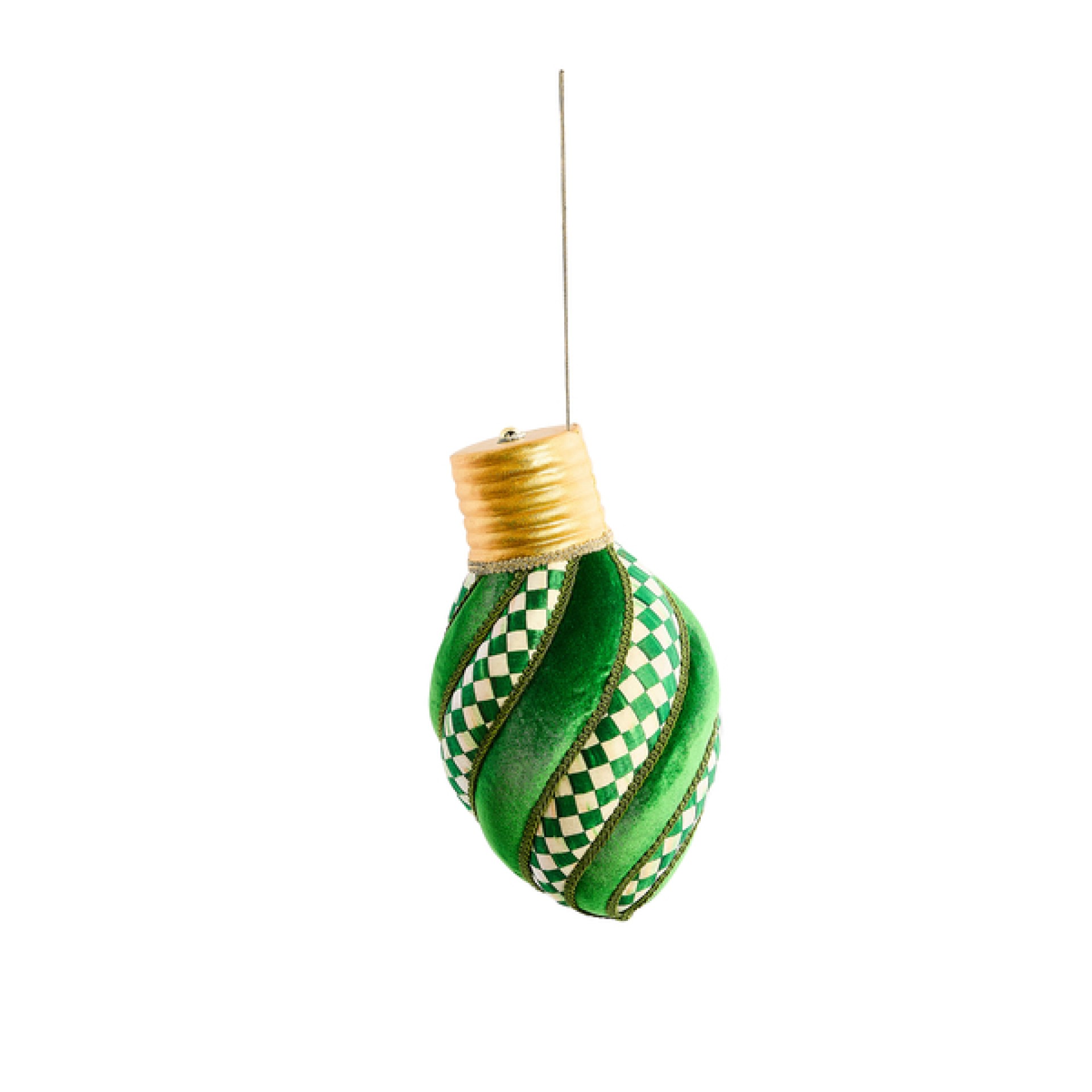 check it out green check lightbulb fabric ornament 83 check it out green check lightbulb fabric ornament 83