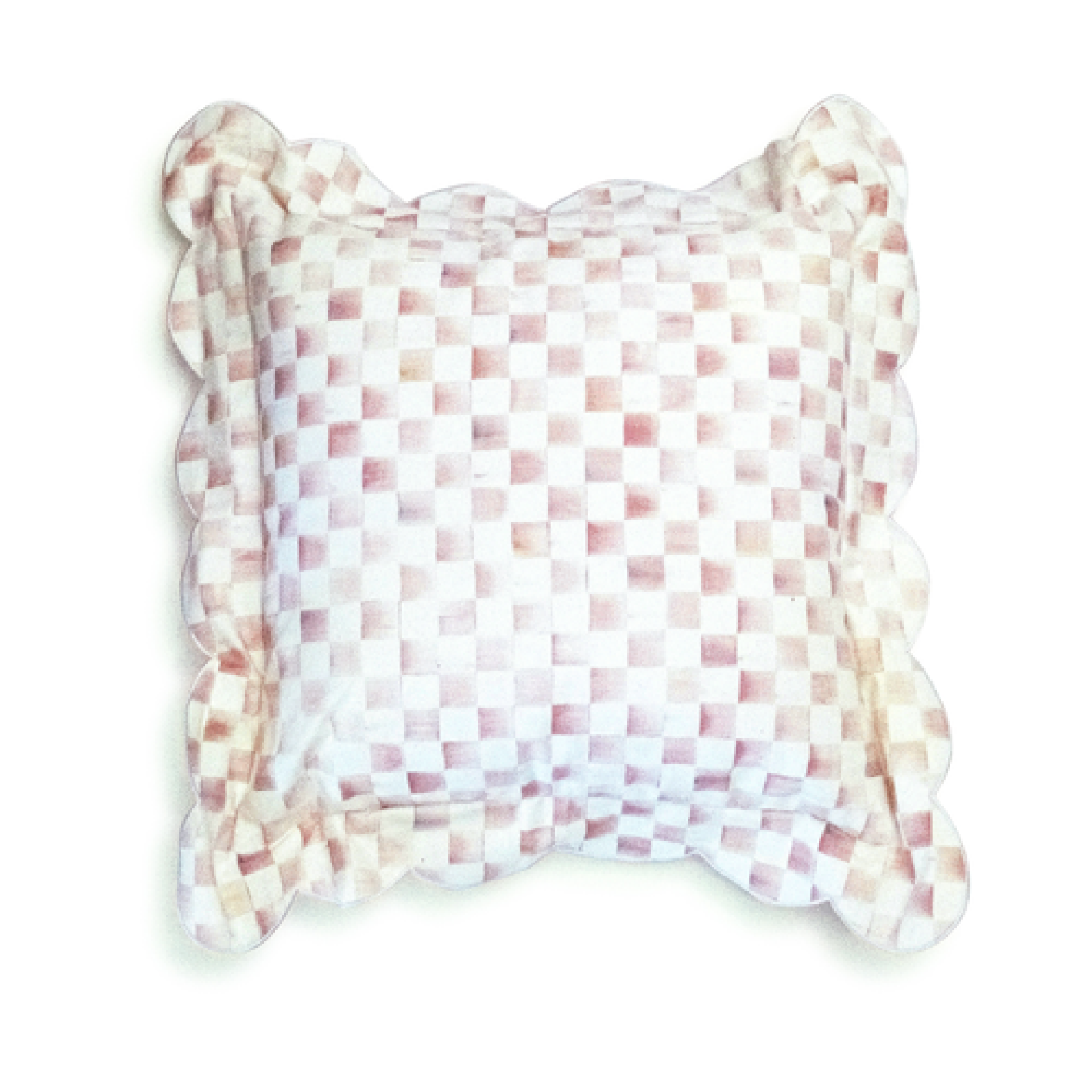 rosy check reversible scalloped throw pillow 101 rosy check reversible scalloped throw pillow 101