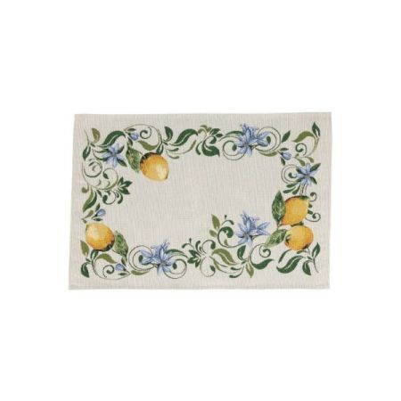 Tavola Lemons with Blue Flowers Placemats - Set of 4 22 Tavola Lemons with Blue Flowers Placemats - Set of 4 22