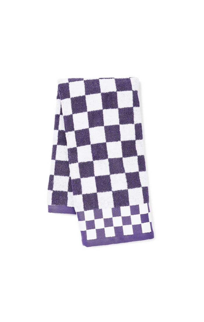plum check hand towel 37 plum check hand towel 37