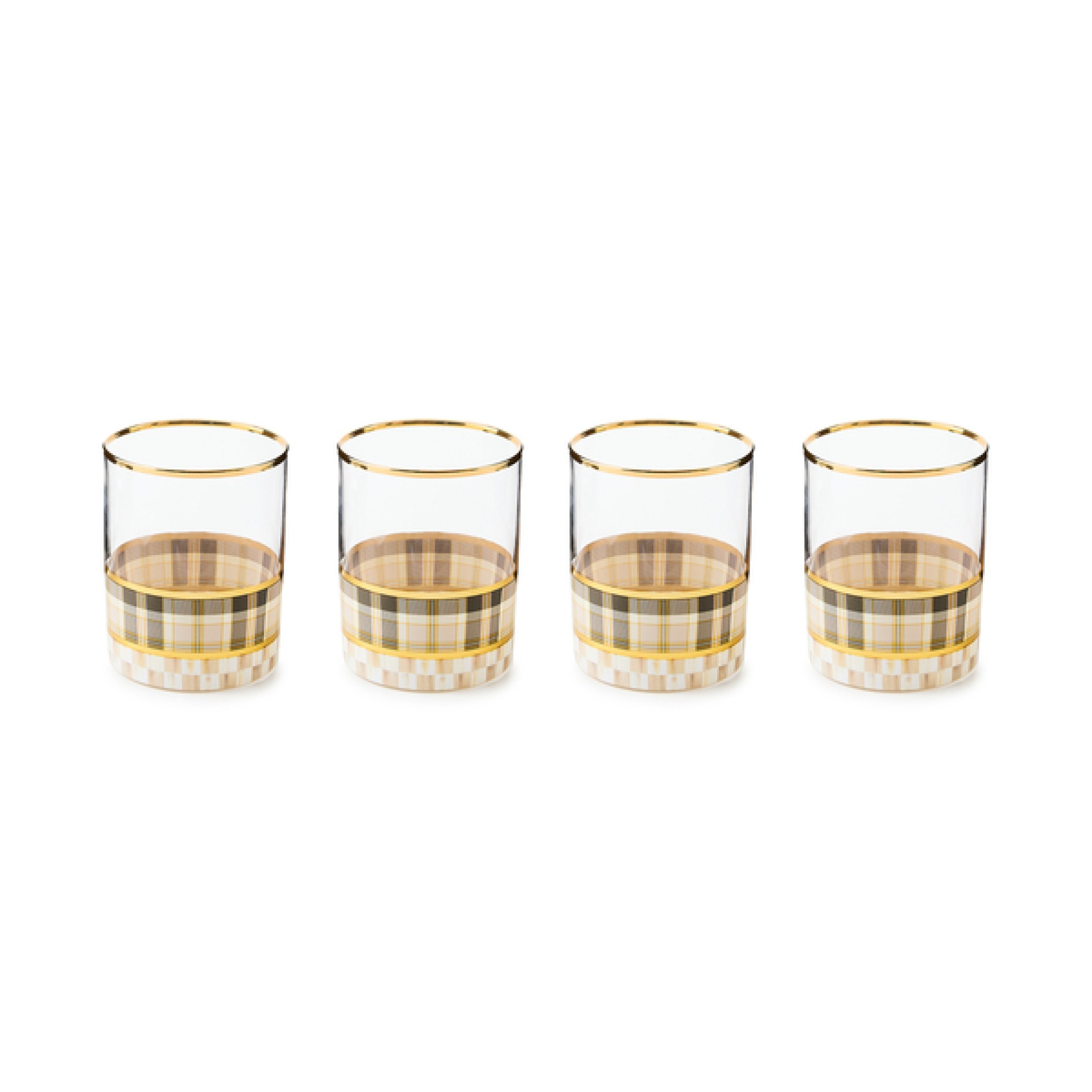 tartan mocha tumbler glass, set of 4 114 tartan mocha tumbler glass, set of 4 114