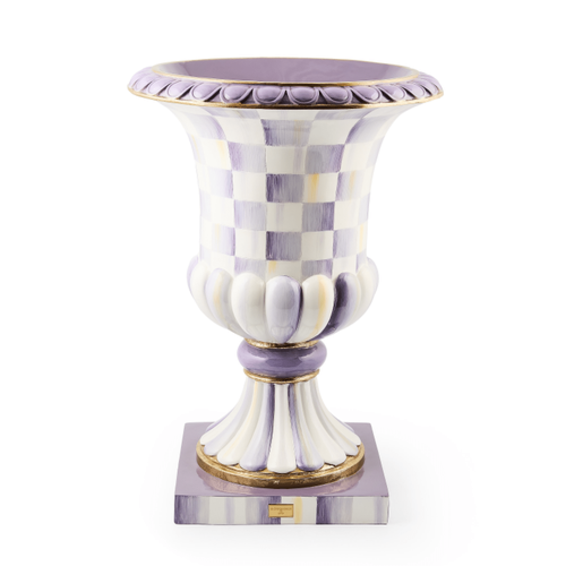 violet check pedestal urn 56 violet check pedestal urn 56