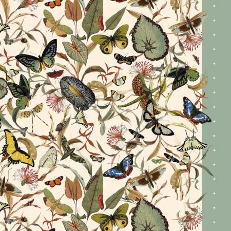 TABLECLOTH AQUA BUTTERFLY ROUND 229cm 58 TABLECLOTH AQUA BUTTERFLY ROUND 229cm 58