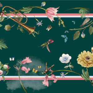 TABLE RUNNER GREEN POLLEN MELODY 280cm 8 TABLE RUNNER GREEN POLLEN MELODY 280cm 8