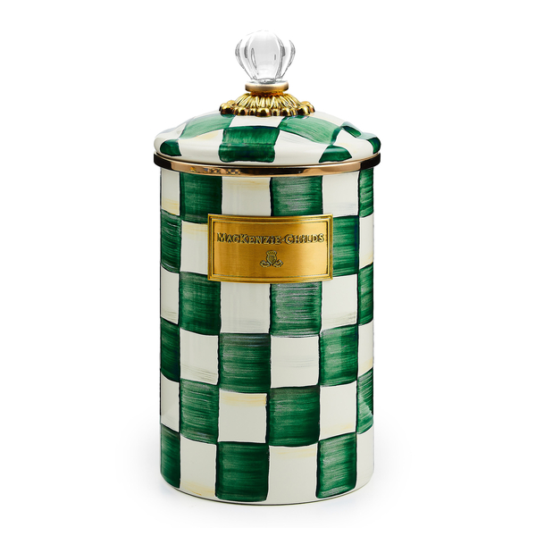 emerald check large canister 22 emerald check large canister 22