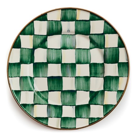 emerald check salad plate 7 emerald check salad plate 7