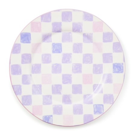 lilac check round platter 76 lilac check round platter 76
