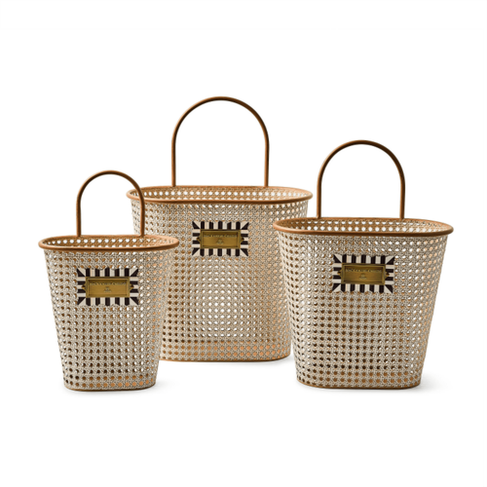 cane baskets, set of 3 17 cane baskets, set of 3 17