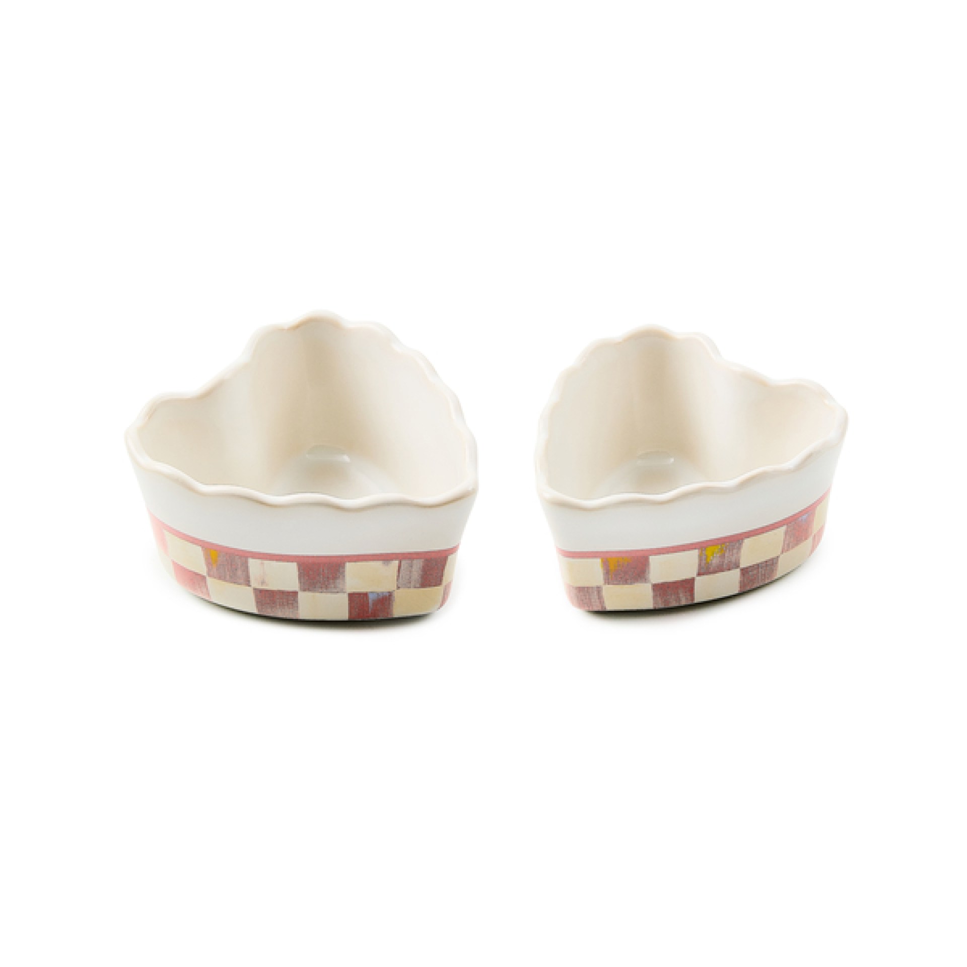 rosy check everyday heart ramekins, set of 2 15 rosy check everyday heart ramekins, set of 2 15