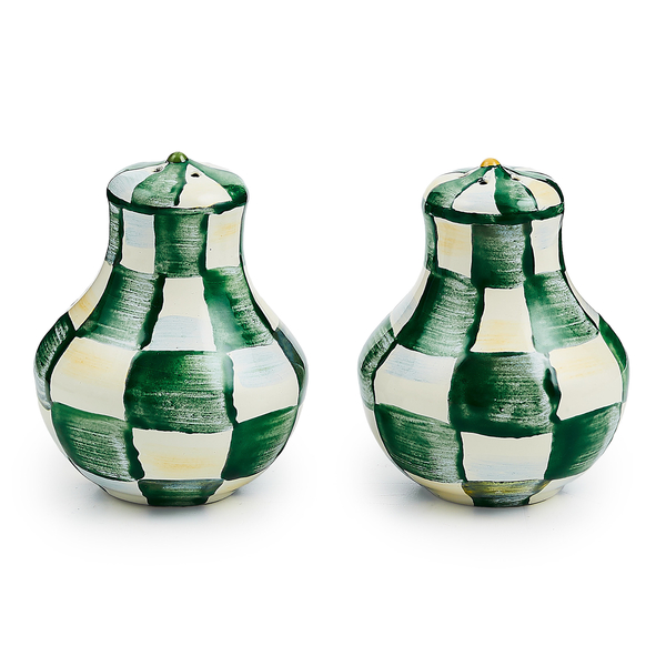 emerald check salt & pepper shakers 27 emerald check salt & pepper shakers 27