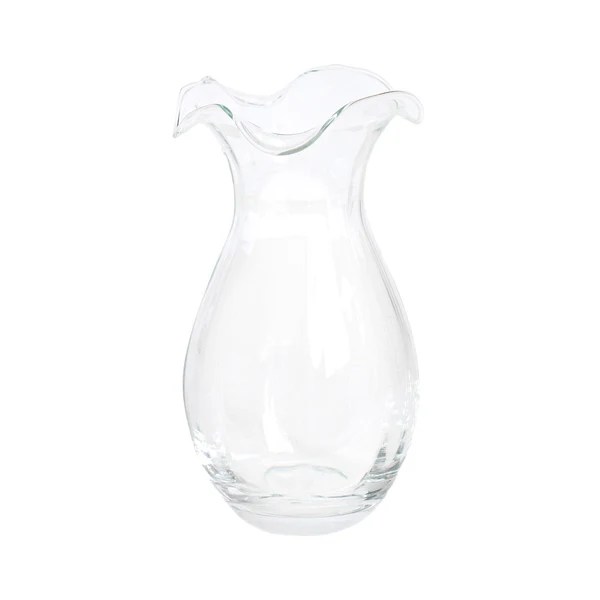 Hibiscus Glass Clear Vertical Fluted Small Vase 12 Hibiscus Glass Clear Vertical Fluted Small Vase 12