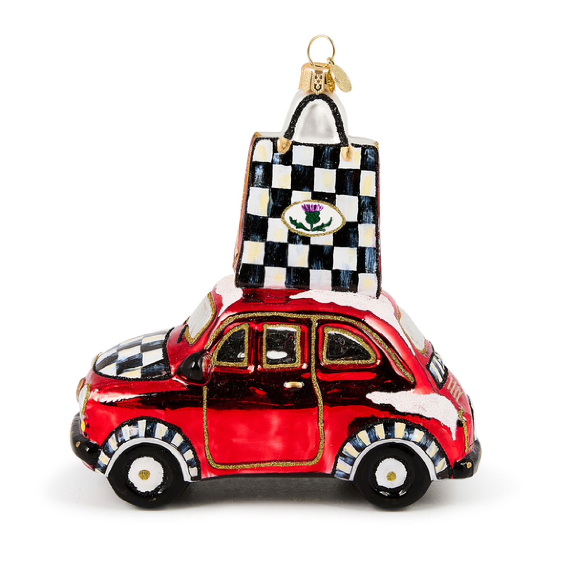 christmas shopping car glass ornament 152 christmas shopping car glass ornament 152