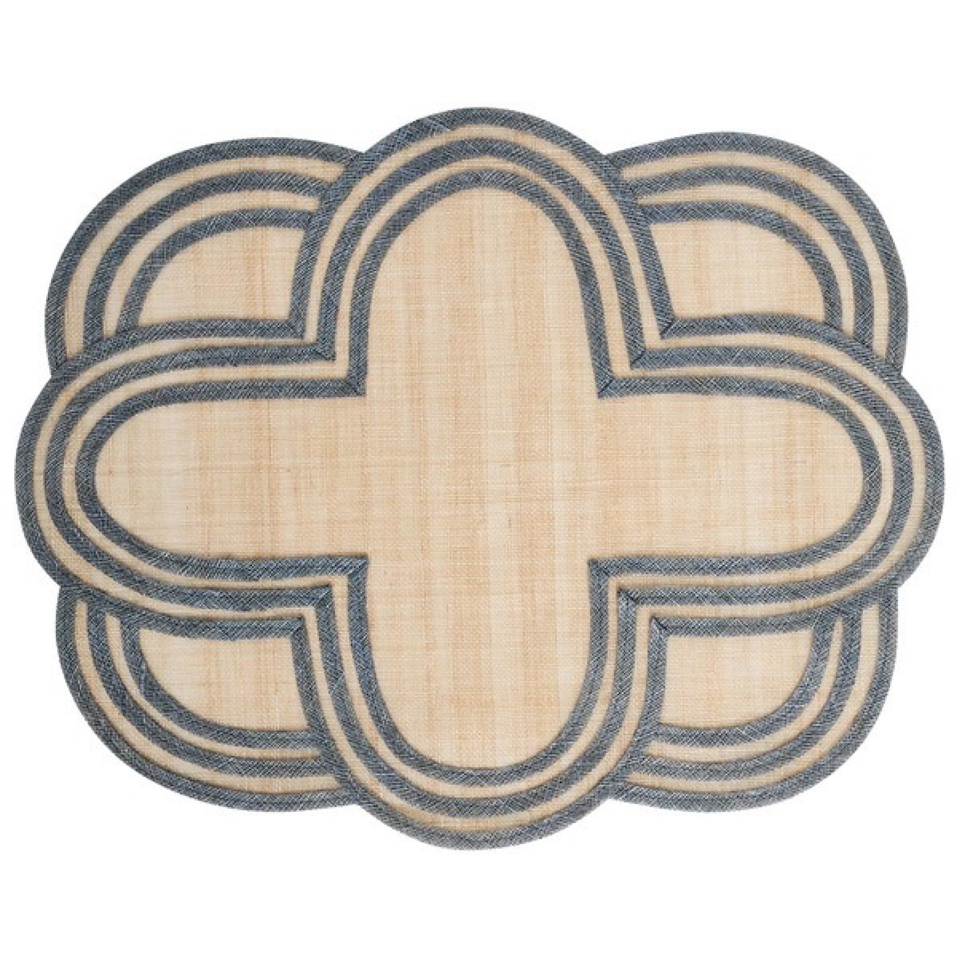 Scallop Stripe Placemat - Chambray 39 Scallop Stripe Placemat - Chambray 39