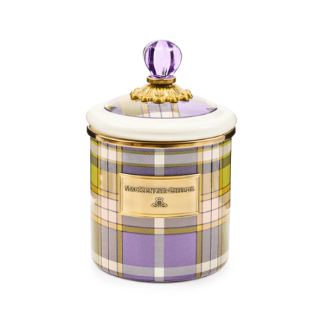 tartan violet small canister 82 tartan violet small canister 82