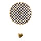courtly check heart pendant wall clock 48 courtly check heart pendant wall clock 48
