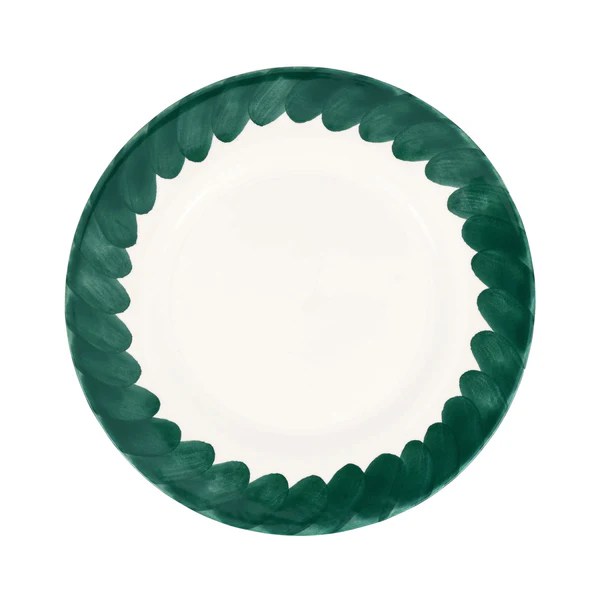 Lisbon Green Brushstroke Dinner Plate 23 Lisbon Green Brushstroke Dinner Plate 23