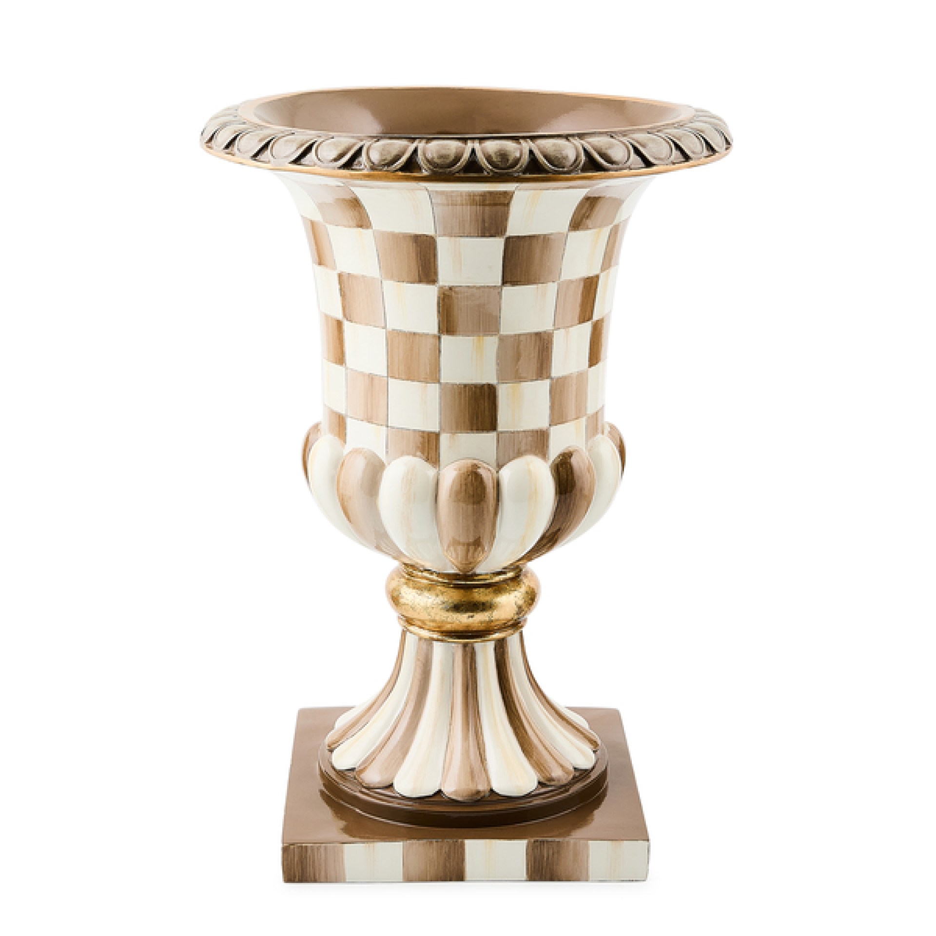 mocha check tabletop pedestal urn 48 mocha check tabletop pedestal urn 48