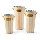 rosy stripe flower buckets, set of 3 37 rosy stripe flower buckets, set of 3 37