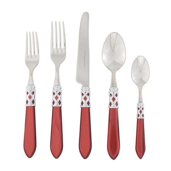 Aladdin Red Brilliant Five-Piece Place Setting 1 Aladdin Red Brilliant Five-Piece Place Setting 1