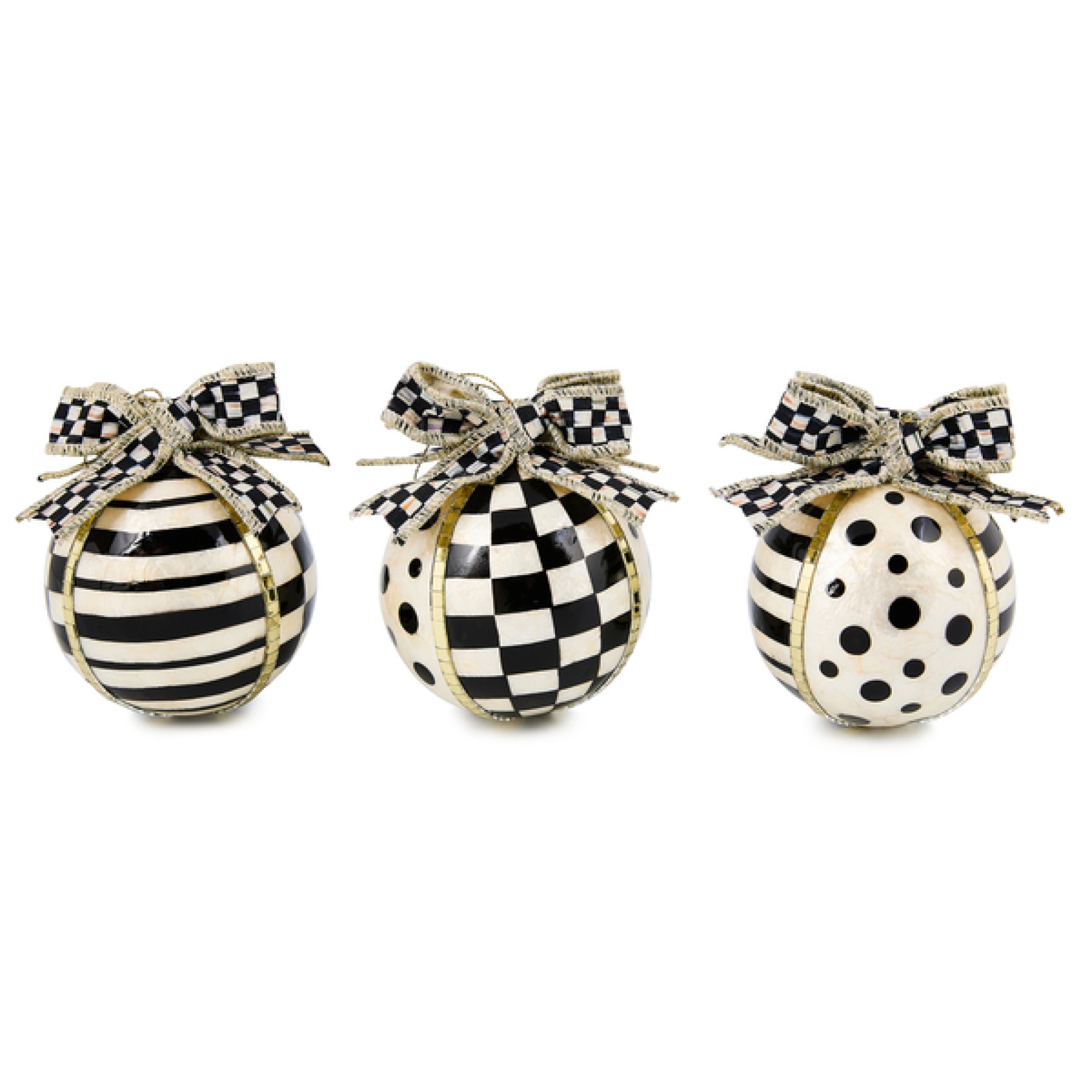 courtly noel capiz ball ornaments, set of 3 98 courtly noel capiz ball ornaments, set of 3 98