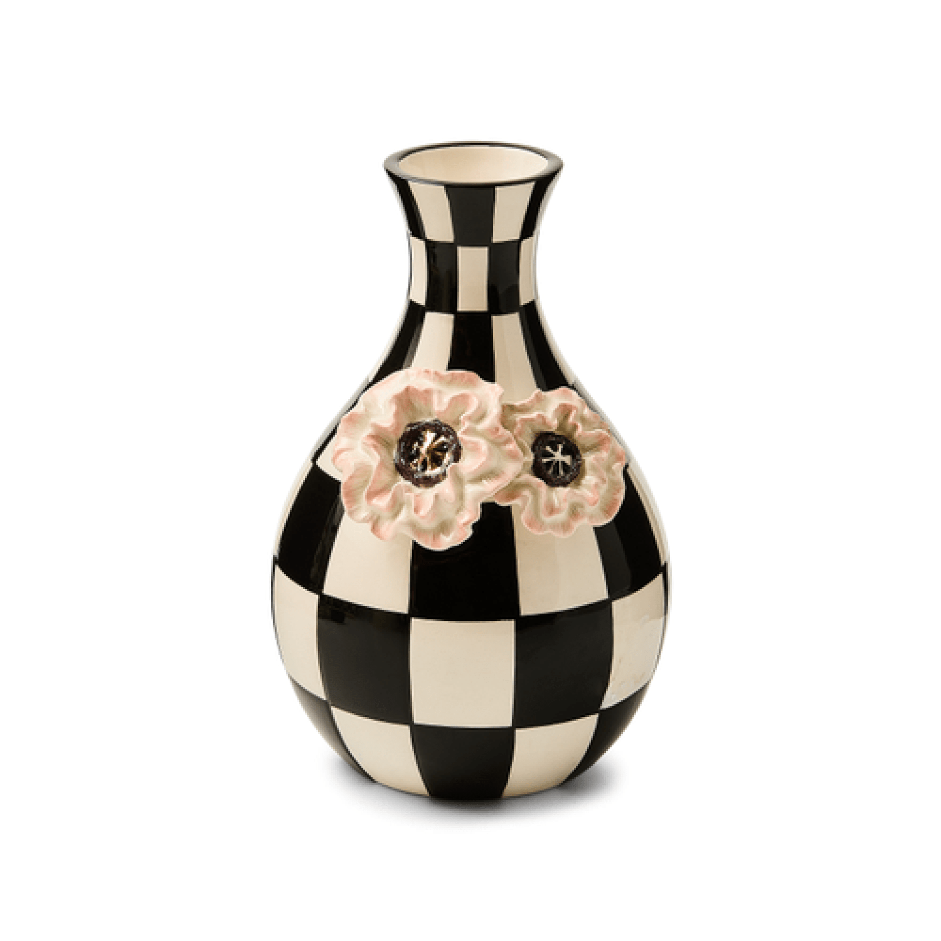 blush poppy check vase 27 blush poppy check vase 27