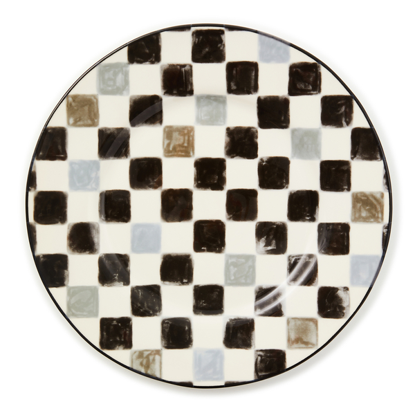 black check dinner plate 75 black check dinner plate 75