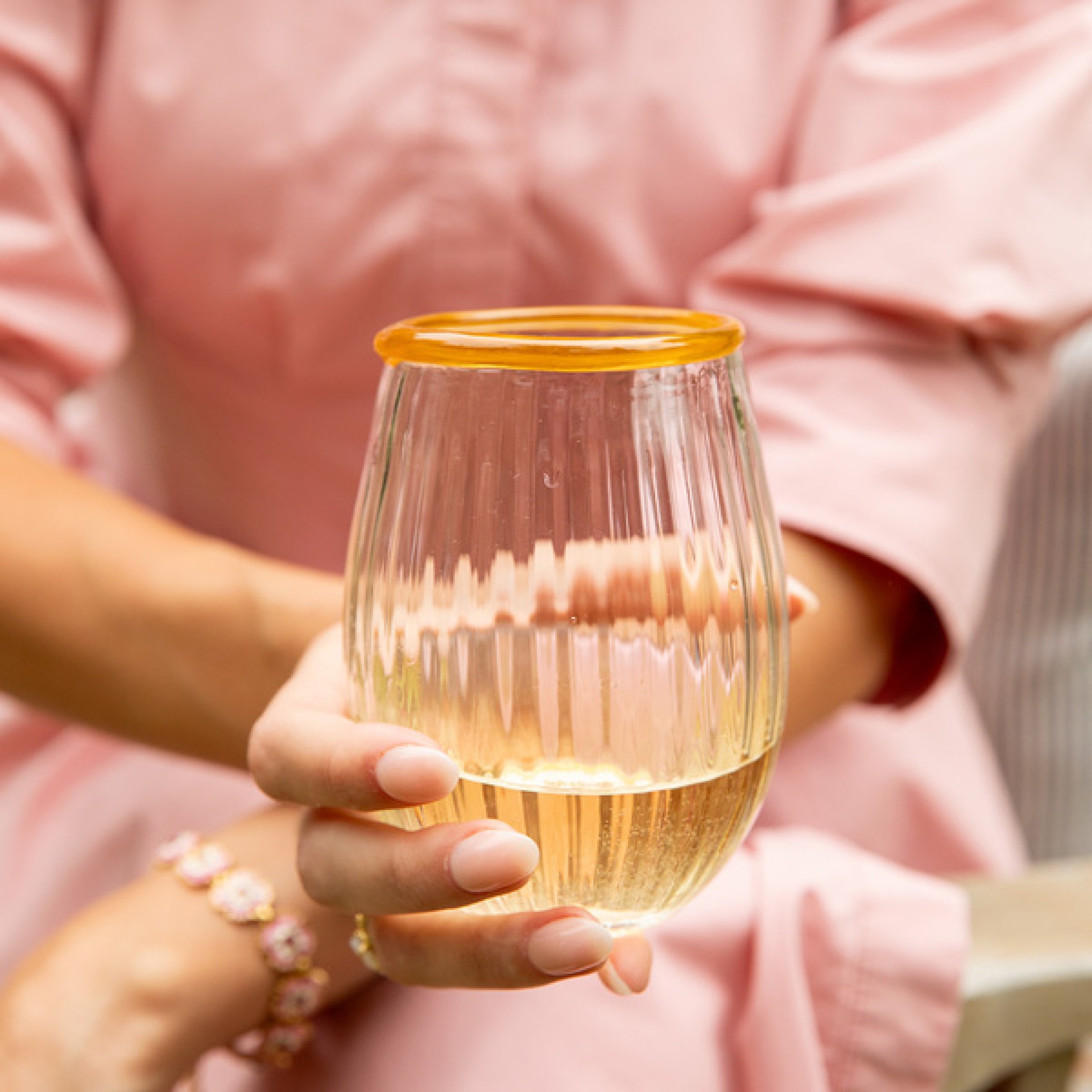 Nell Stemless Wine Glass - Daffodil 6 Nell Stemless Wine Glass - Daffodil 6