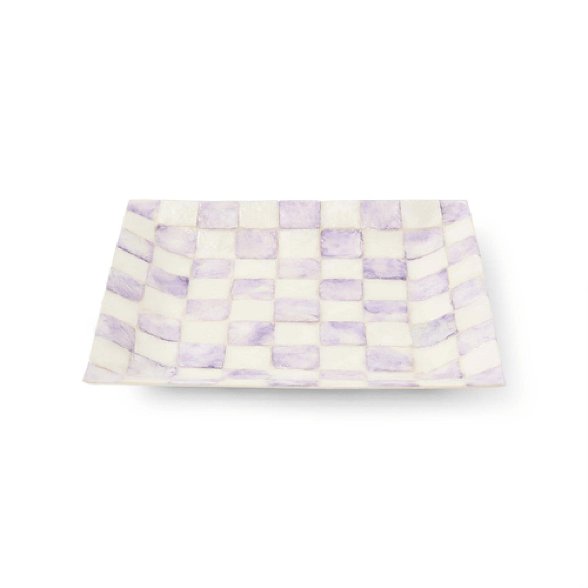 violet check capiz catchall tray 13 violet check capiz catchall tray 13