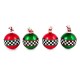 check it out santa glass ball ornaments, set of 4 135 check it out santa glass ball ornaments, set of 4 135