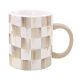 mocha check porcelain mug 16 mocha check porcelain mug 16