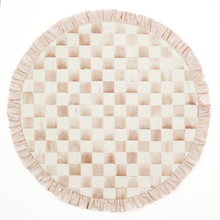 mocha check round placemat 14 mocha check round placemat 14