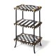 black & white check and stripe 3 tier table 2 black & white check and stripe 3 tier table 2