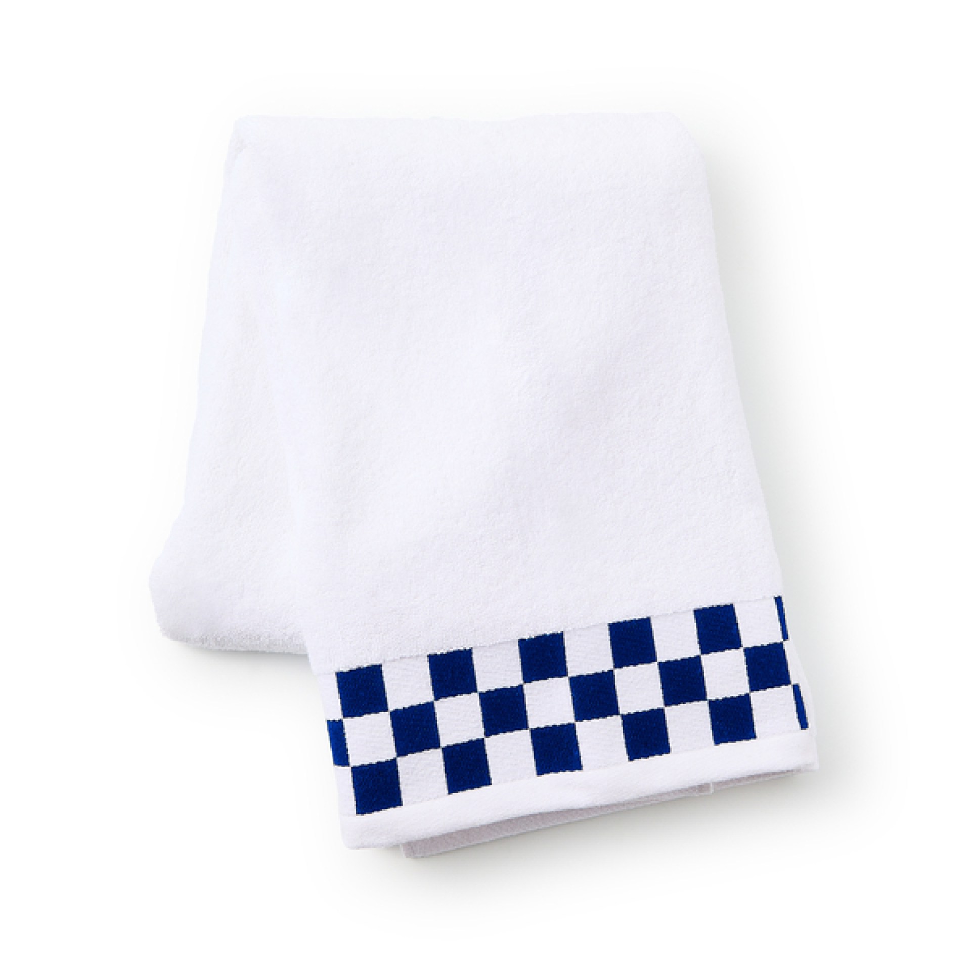 bath towel with navy check border 114 bath towel with navy check border 114