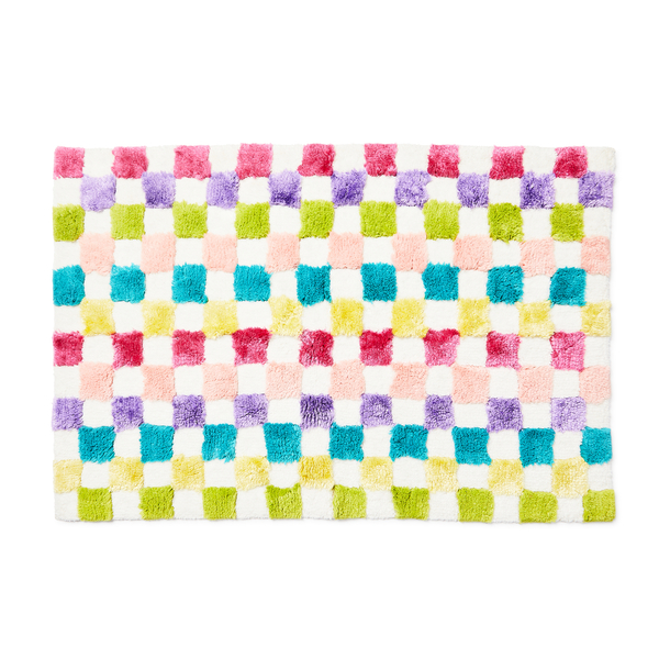 rainbow micro check bath rug 60 rainbow micro check bath rug 60