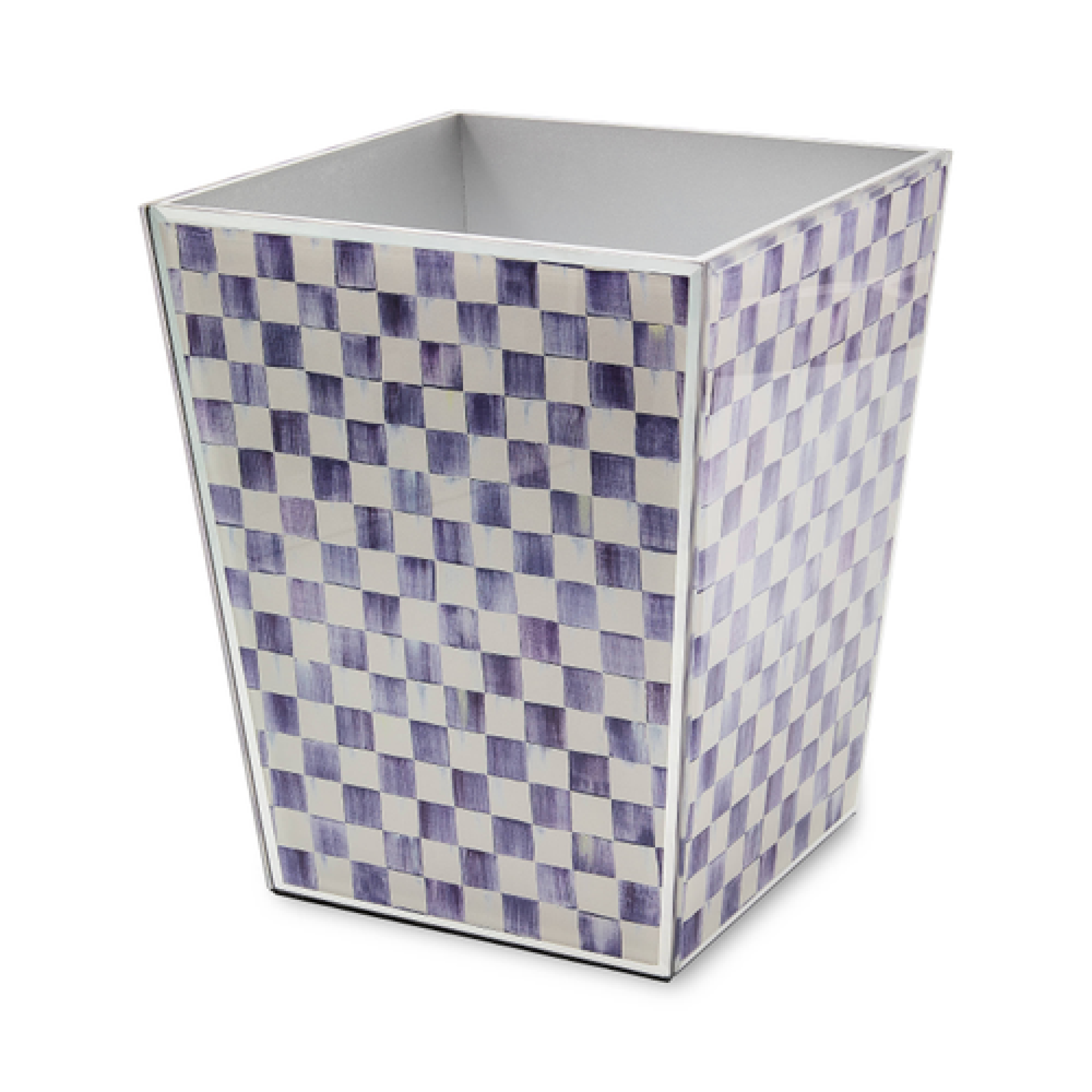 violet check glass waste bin 32 violet check glass waste bin 32