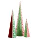 check it out fabric cone trees, set of 3 130 check it out fabric cone trees, set of 3 130