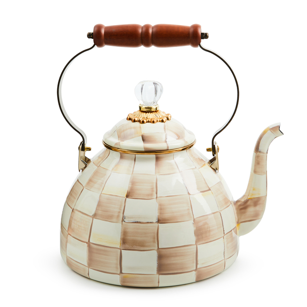 mocha check 3 quart tea kettle 52 mocha check 3 quart tea kettle 52