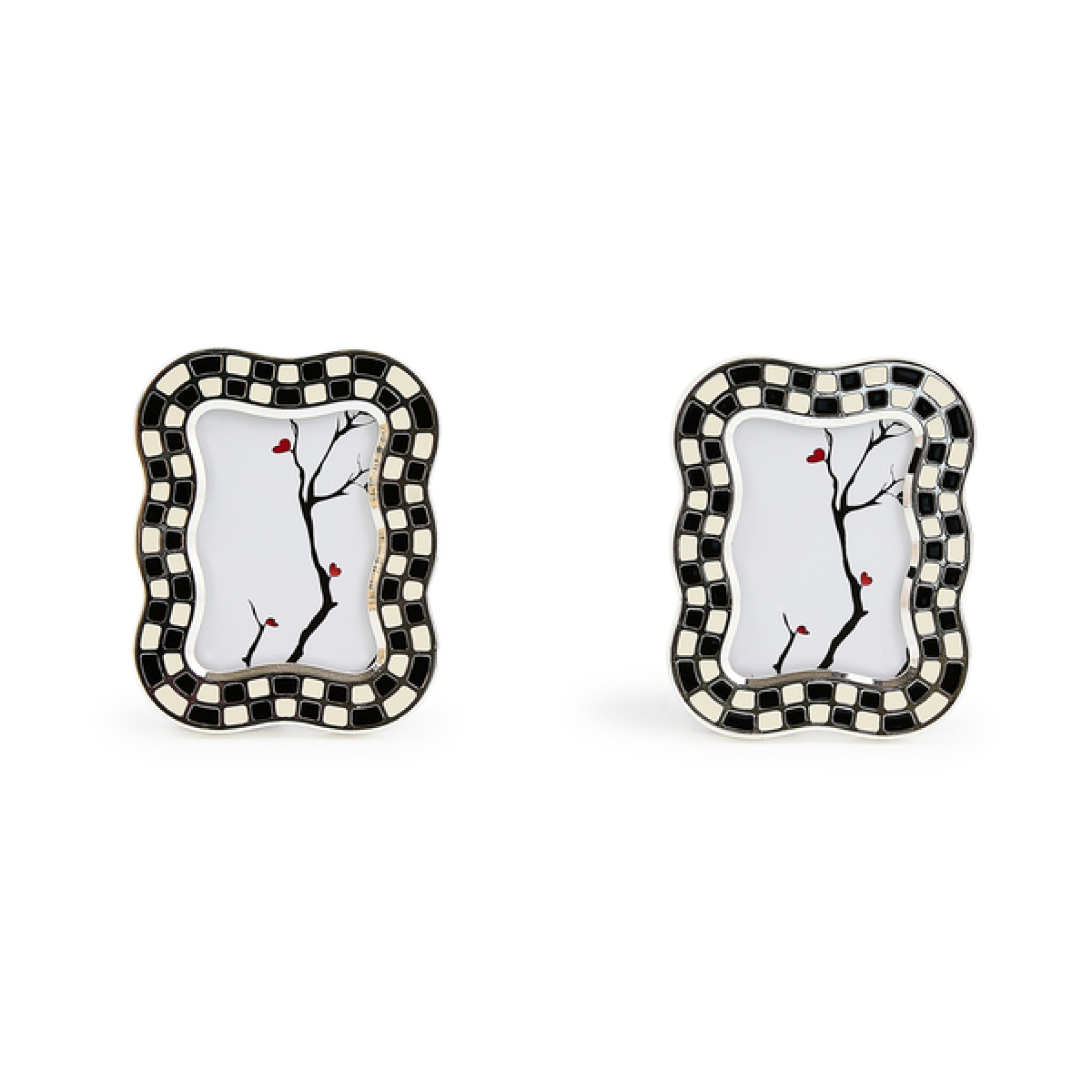 wavy check silver plated frames, set of 2 71 wavy check silver plated frames, set of 2 71