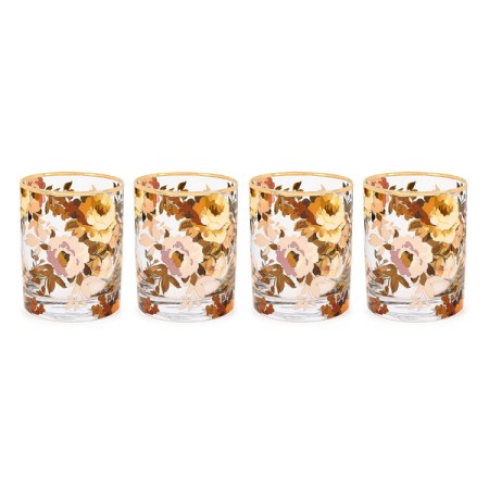 wild rose tumbler glass, set of 4 111 wild rose tumbler glass, set of 4 111